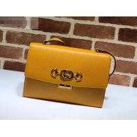 Grade Quality Gucci Zumi grainy leather small shoulder bag 576388 yellow