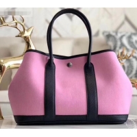 Good Quality Hermes Canvas Garden Party 30 Bag Pink H091411