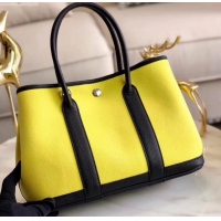 Pretty Style Hermes Canvas Garden Party 36 Bag Yellow H091412