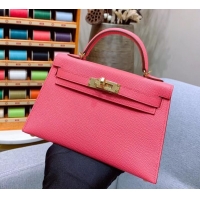 Best Product Hermes Mini Kelly II Bag in Original Epsom Leather H091413 Peach Red