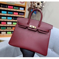 Top Quality Hermes Birkin 25cm Bag in Original Epsom Leather H091416 Burgundy