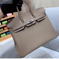 Good Quality Hermes Birkin 25cm Bag in Original Togo Leather H091418 Elephant Gray