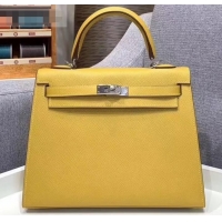 AAAAA Hermes Kelly 25cm Bag in Original Epsom Leather H091420 Yellow