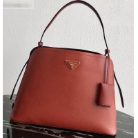 Discount Prada Saffiano Leather Matinée Medium Handbag 1BA249 Red 2019