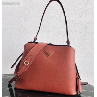 Design Prada Saffiano Leather Matinée Small Handbag 1BA251 Red 2019