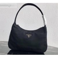 Traditional Discount Prada Nylon Hobo Bag MV515 Black 2019