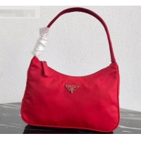 Well Crafted Prada Nylon Hobo Bag MV515 Red 2019