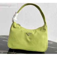 Luxury Prada Nylon Hobo Bag MV515 Green 2019