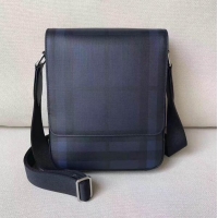 Practical Cheap BurBerry Messenger Bag in Haymarket Check BU38890 Blue&Black