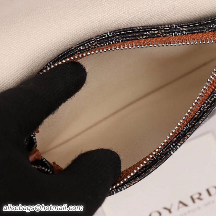 ​Popular Goyard Plumet Wallet Clutch Bag With Strap 2166 Black And Tan