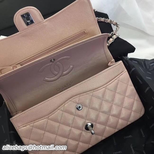 Hot Style Chanel Calfskin & Silver-Tone Metal A01112 nude
