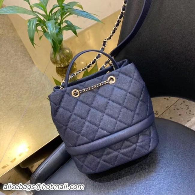 New Style Chanel Original Caviar Leather Sac Hobo Bag AS0894 blue