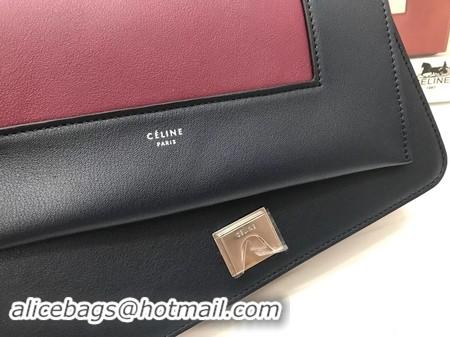 Top Grade Celine frame Bag Original Calf Leather 5756 Wine/black