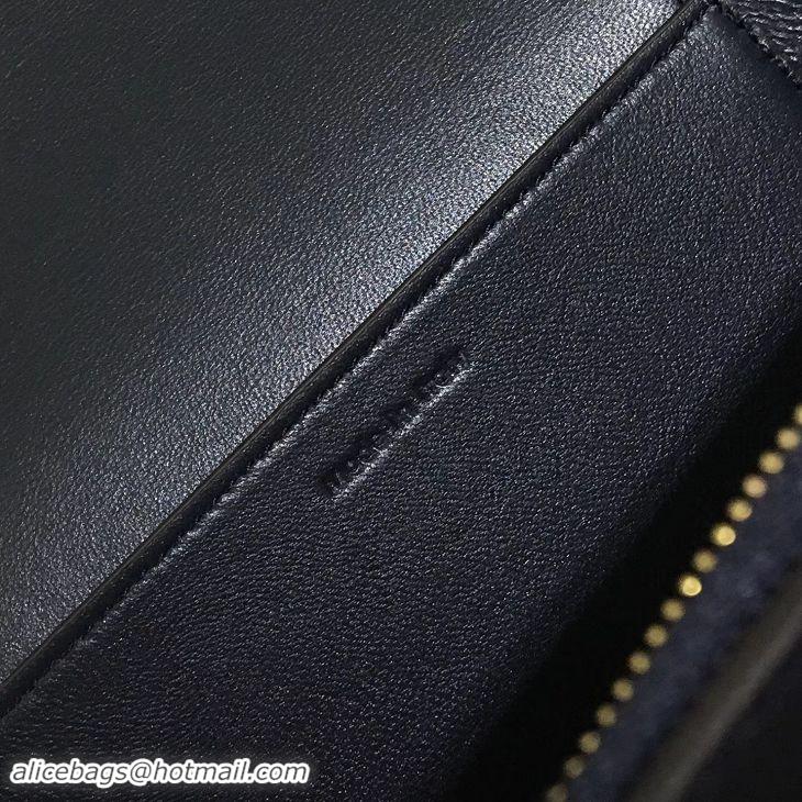 Most Popular Celine frame Bag Original Calf Leather 5756 Wine&Royal Blue