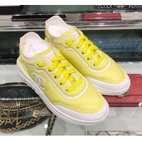 Luxury Chanel Mesh and Lycra Sneakers G34763 Yellow 2019