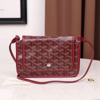 Imitation Goyard Plumet Wallet Clutch Bag With Strap 2166 Burgundy