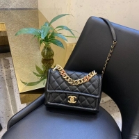 Best Price Chanel Shoulder Bag Original Leather Black 50938 Gold