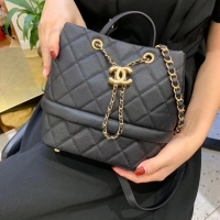 Discounts Chanel Original Caviar Leather Sac Hobo Bag AS0894 black
