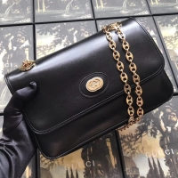 Sumptuous Gucci GG Original Leather Shoulder Bag 576421 Black