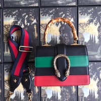 Perfect Gucci Dionysus small top handle bag 523367 black&red&green
