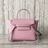 Luxury Celine NANO BELT BAG IN GRAINED CALFSKIN 99970 pink