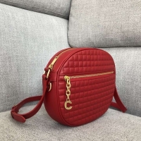 Classic CELINE CROSS BODY MEDIUM C CHARM BAG IN QUILTED CALFSKIN 188353 red