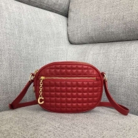 Practical CELINE CROSS BODY SMALL C CHARM BAG IN QUILTED CALFSKIN 188363 RED