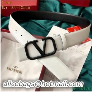 Inexpensive Valentino Width 4cm Togo Leather VLOGO Belt V7174
