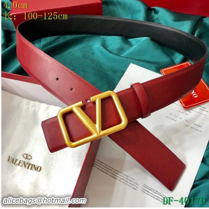 Discount Valentino Width 4cm Togo Leather VLOGO Belt V7175