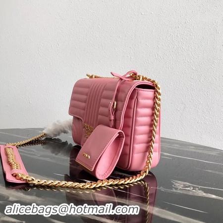 Discount Prada Diagramme medium leather bag 1BD108 pink