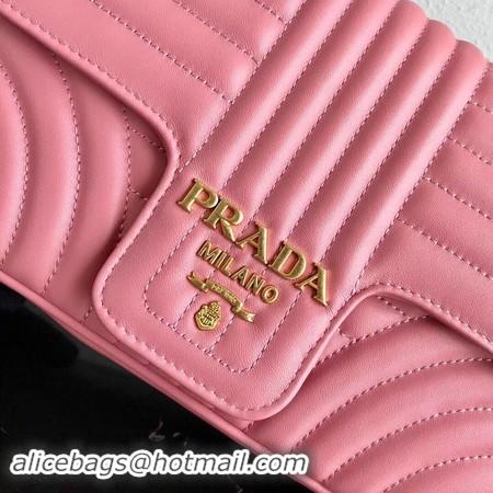 Discount Prada Diagramme medium leather bag 1BD108 pink