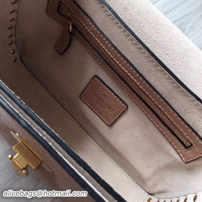 Unique Style VALENTINO Rockstud leather messenger bag 50055 pink