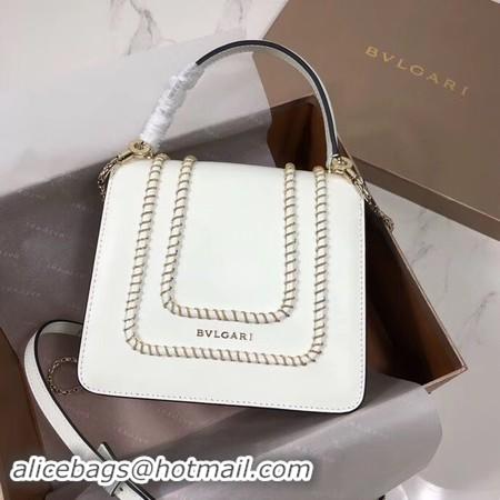 Sophisticated Bvlgari Serpenti Forever leather small crossbody bag B286999 white