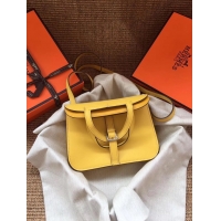Luxury Hermes Original Halzan mini bag H069523 yellow