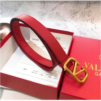 New Design Valentino Leather Belt V7471 Red