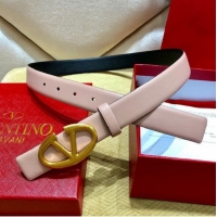 Top Quality Valentino Original Leather Belt V7472 Light Pink