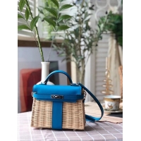 Discount Hermes kelly picnic bag 9810 blue