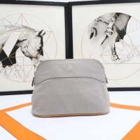 Best Product Hermes Cosmetic Bag H3699 Light Grey
