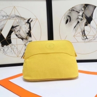 Discount Hermes Cosmetic Bag H3699 Lemon Yellow