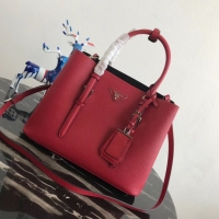 Top Design Prada Saffiano original Leather Tote Bag BN2838 red