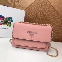 Discount Prada Calf leather shoulder bag 3011 pink