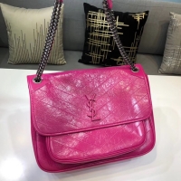 Luxury Yves Saint Laurent Calfskin Leather Shoulder Bag 483265 rose