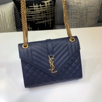 Fashion SAINT LAURENT Medium satchel 487206 dark blue