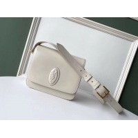 Classic SAINT LAURENT leather shoulder bag 36966 white