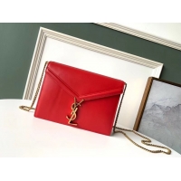 Discount SAINT LAURENT Cassandra leather shoulder bag 532750 red