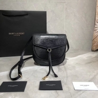 Best Price Yves Saint Laurent Lizard Leather Shoulder Bag Y551559 Black