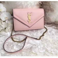 Pretty Style Yves Saint Laurent Monogramme Calf leather cross-body bag 2569 pink