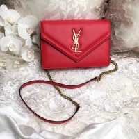Classic Hot Yves Saint Laurent Monogramme Calf leather cross-body bag 2569 red