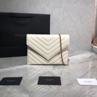 Luxury Yves Saint Laurent Shoulder Bag Original Leather Y569267 White