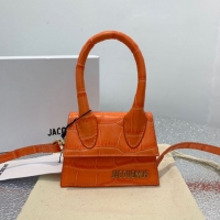 Low Cost Jacquemus Leather Le Chiquito Micro Bag Croco Pattern J99314 Orange